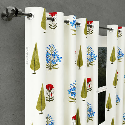 Elite Furnishing Jaipur Mela Hand Block Printed Cotton Curtains