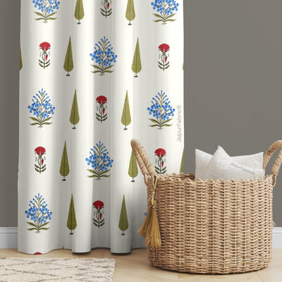 Elite Furnishing Jaipur Mela Hand Block Printed Cotton Curtains