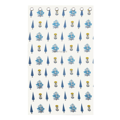 Beautiful Plarsh Floral Premium Hand Blocks of India Cotton Curtains
