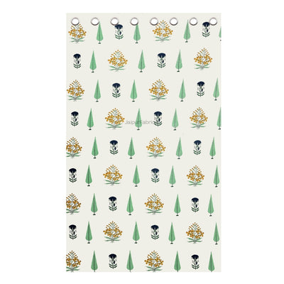 Vintage Flora Hand Block 100% Cotton Premium Curtains