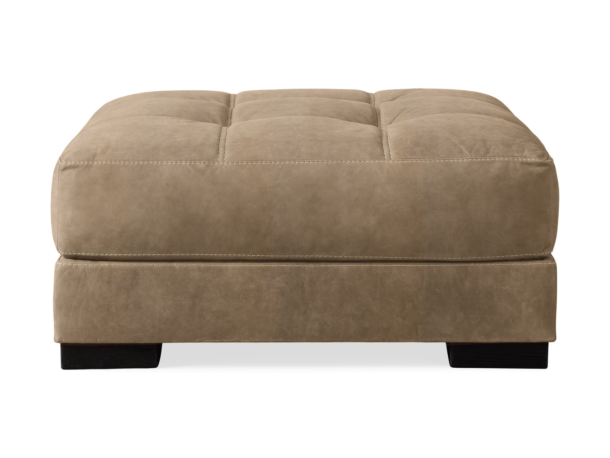Warren Leather Ottoman
