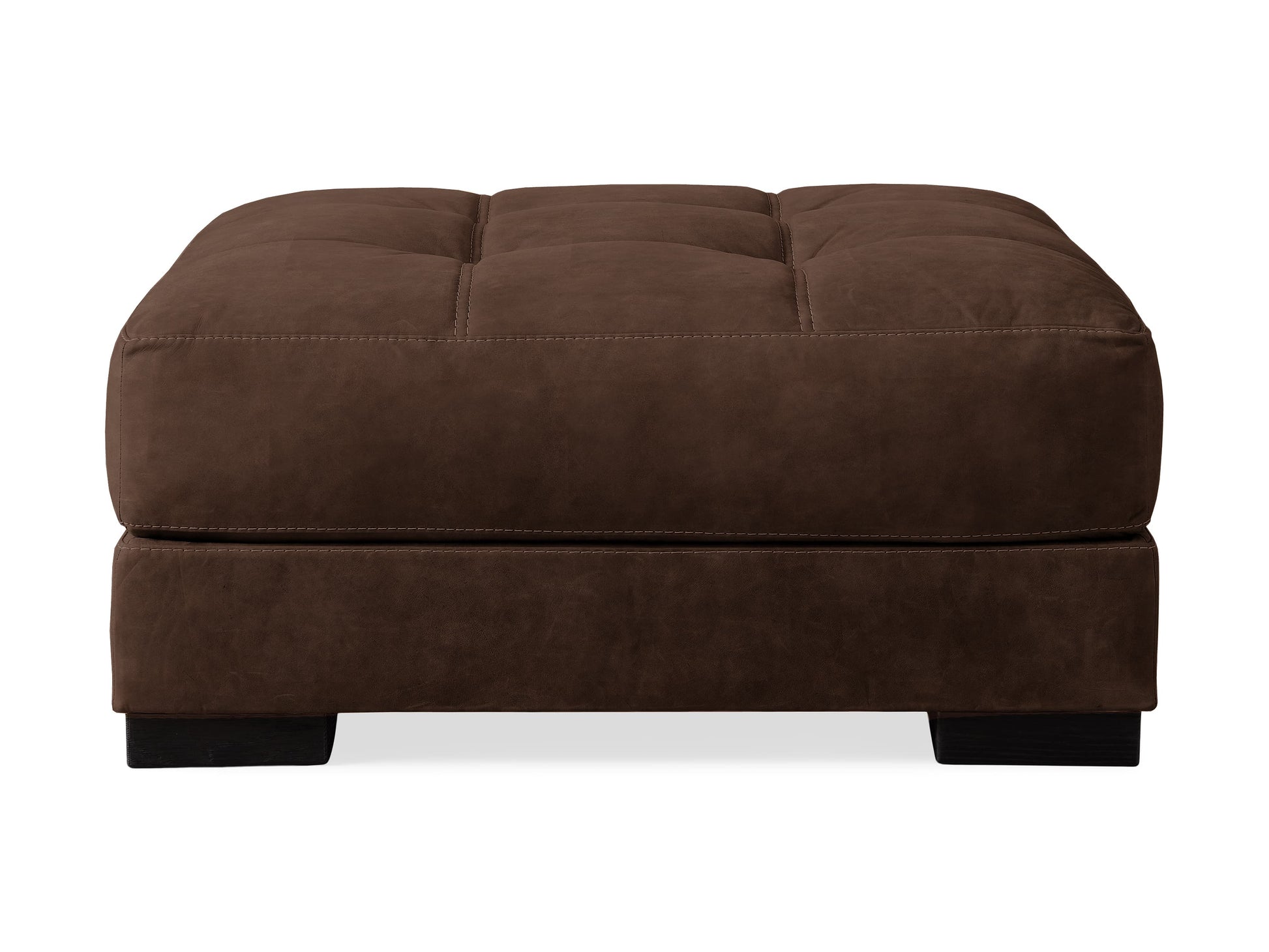 Warren Leather Ottoman