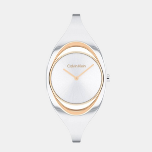 Ck Elation Women Quartz Silver Dial Analog Stainless Steel Watch 25200424