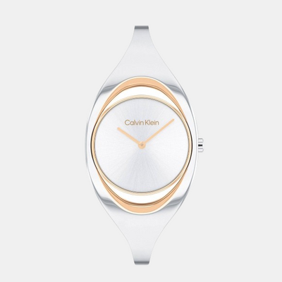 Ck Elation Women Quartz Silver Dial Analog Stainless Steel Watch 25200424