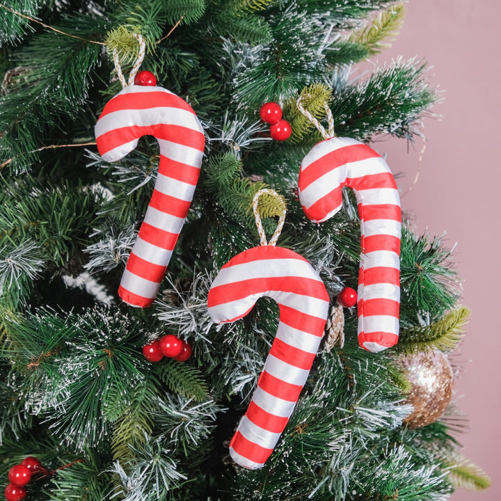 Candy Cane Christmas Ornaments Set Of 3