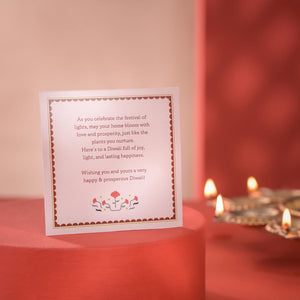Peace Lily Plant Diwali Gift with Greeting Card