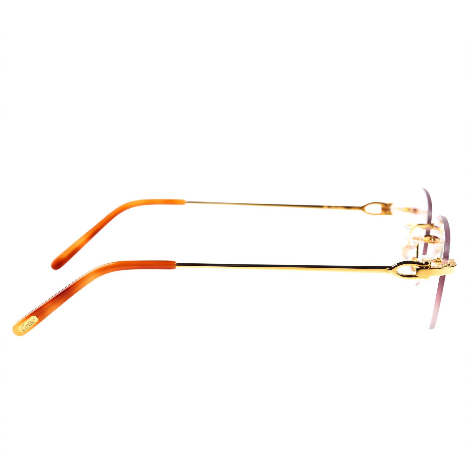Cartier Eyewear Custom CT0045O-002 C Decor Rimless Sunglasses