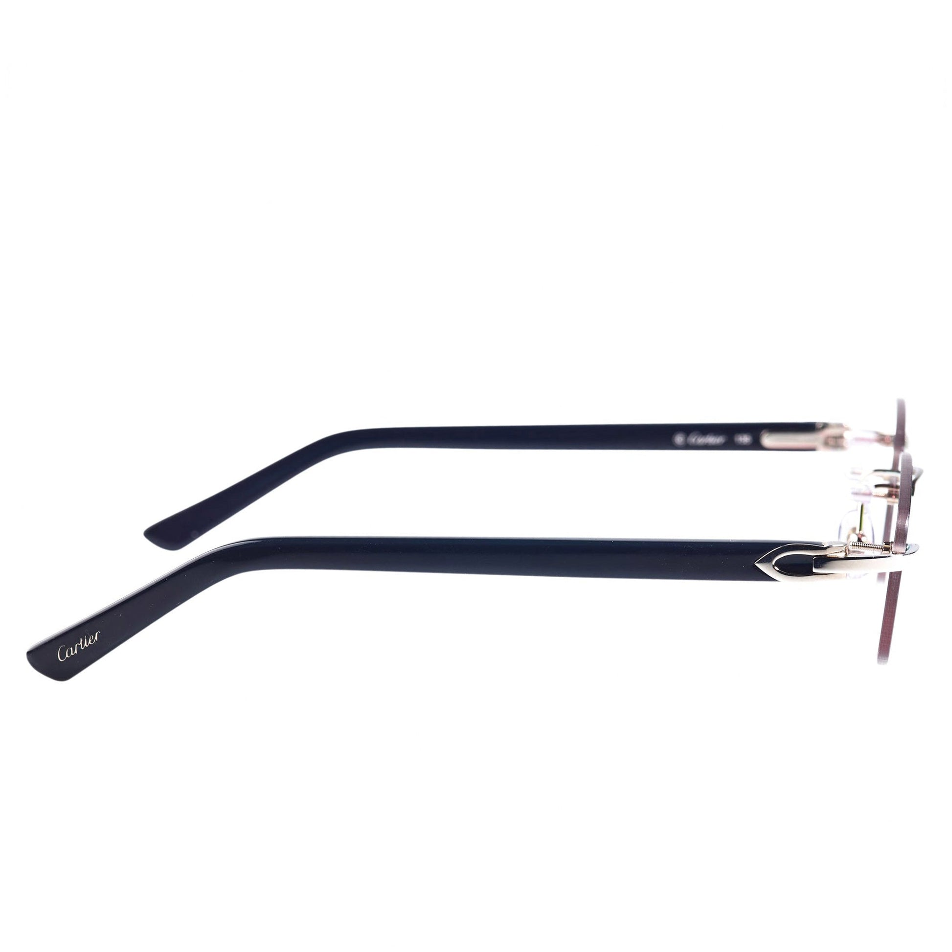 Cartier Eyewear Custom CT0048O-003 C Decor Rimless Sunglasses