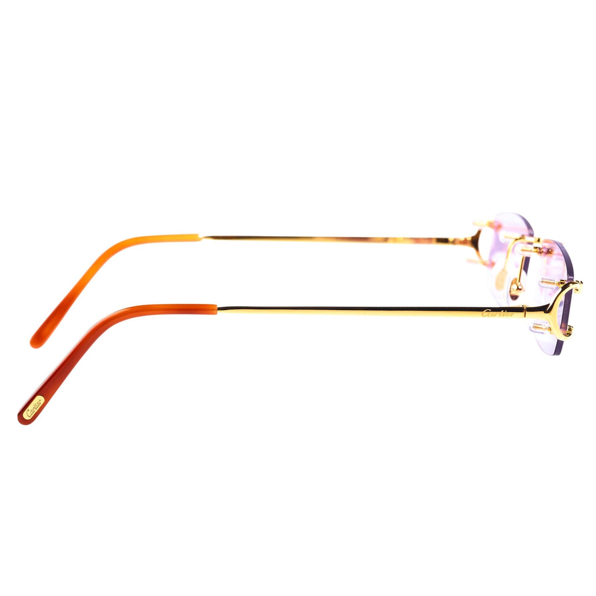 Cartier Eyewear Custom CT0092O-001 C Decor Rimless Sunglasses