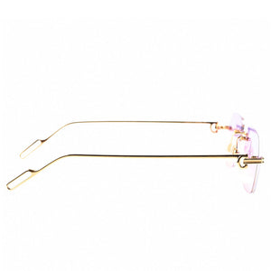 Cartier Eyewear Custom CT0113O-001 Panthere De Cartier Rimless Sunglasses