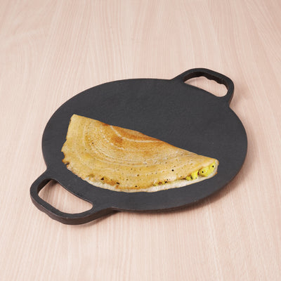 Cast Iron Double Handle Concave Tawa