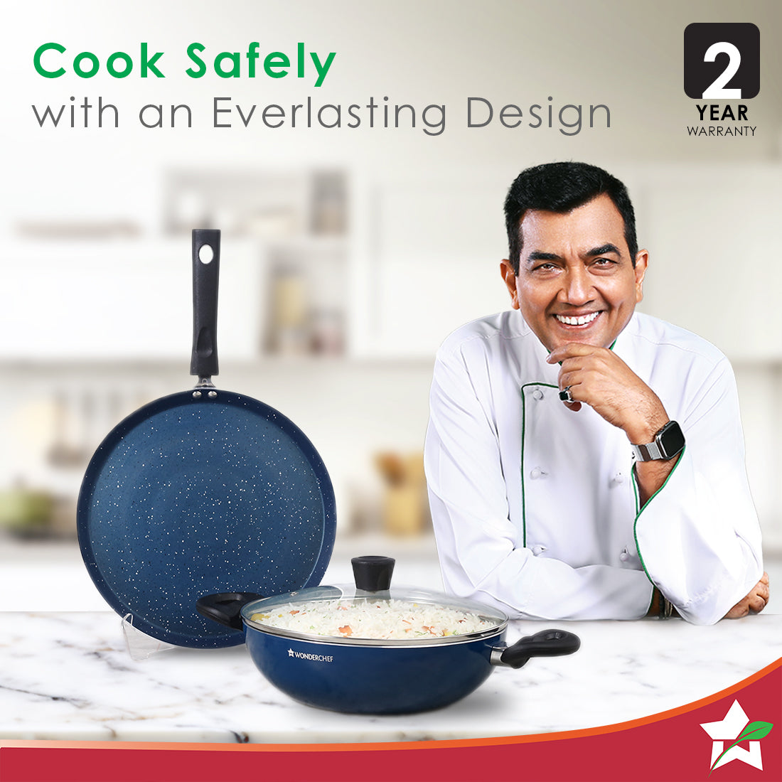 Galaxy 3pcs Cookware Set | Kadhai by black tree