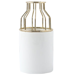 White Gold Vase Large