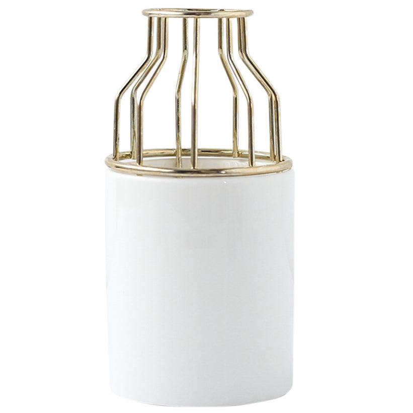 White Gold Vase Large