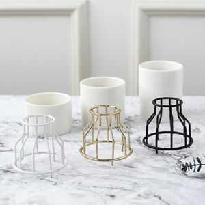 White Gold Vase Large
