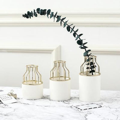 White Gold Vase Large