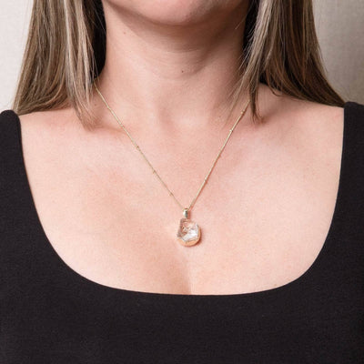 Clear Quartz Raw Crystal Necklace