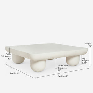 Clouded Square Coffee Table by Sarah Sherman Samuel