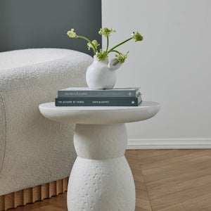 Clouded Round Side Table by Sarah Sherman Samuel