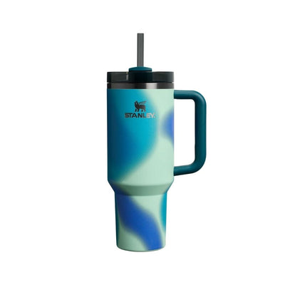 Stanley New Frequency Quencher H2.0 FlowState™ Tumbler | 40 OZ Coastal Teal Motion