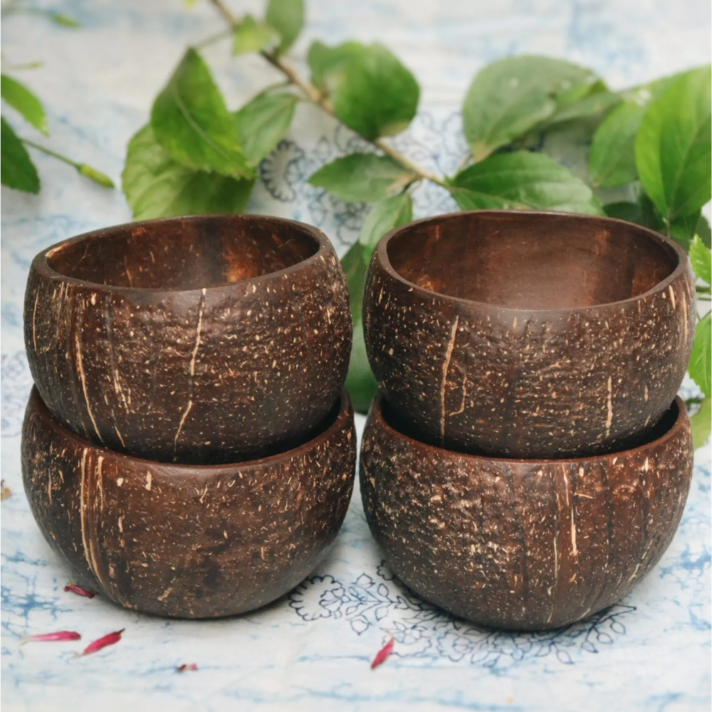 Brown - Handmade Coconut Bowl (Pack of 4)