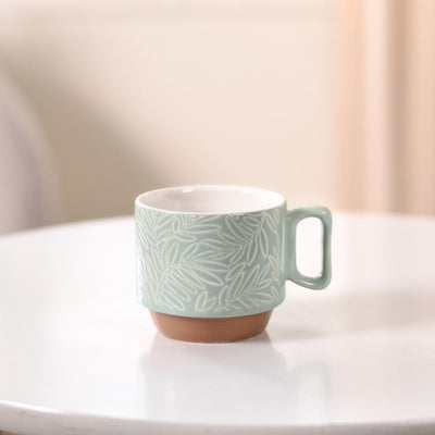 Ceramic Gaia Stackable Coffee Cup Set Of 4 250ml