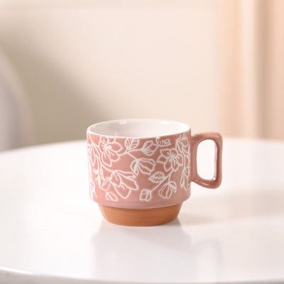 Ceramic Gaia Stackable Coffee Cup Set Of 4 250ml
