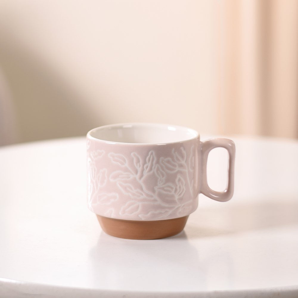 Ceramic Gaia Stackable Coffee Cup Set Of 4 250ml