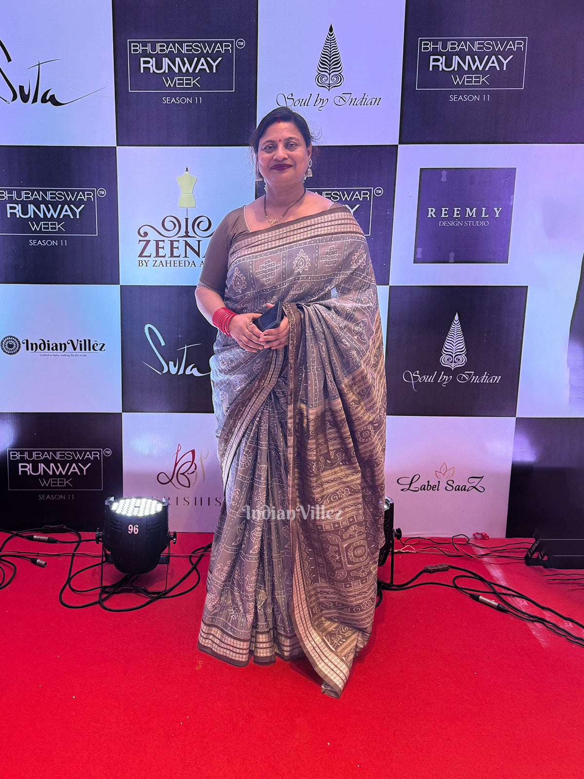 Moss Green Designer Odisha Ikat Sambalpuri Silk Saree