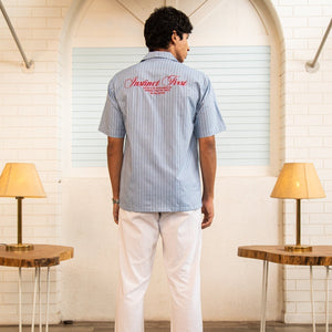 Summer Stripe Shirt - Powder Blue