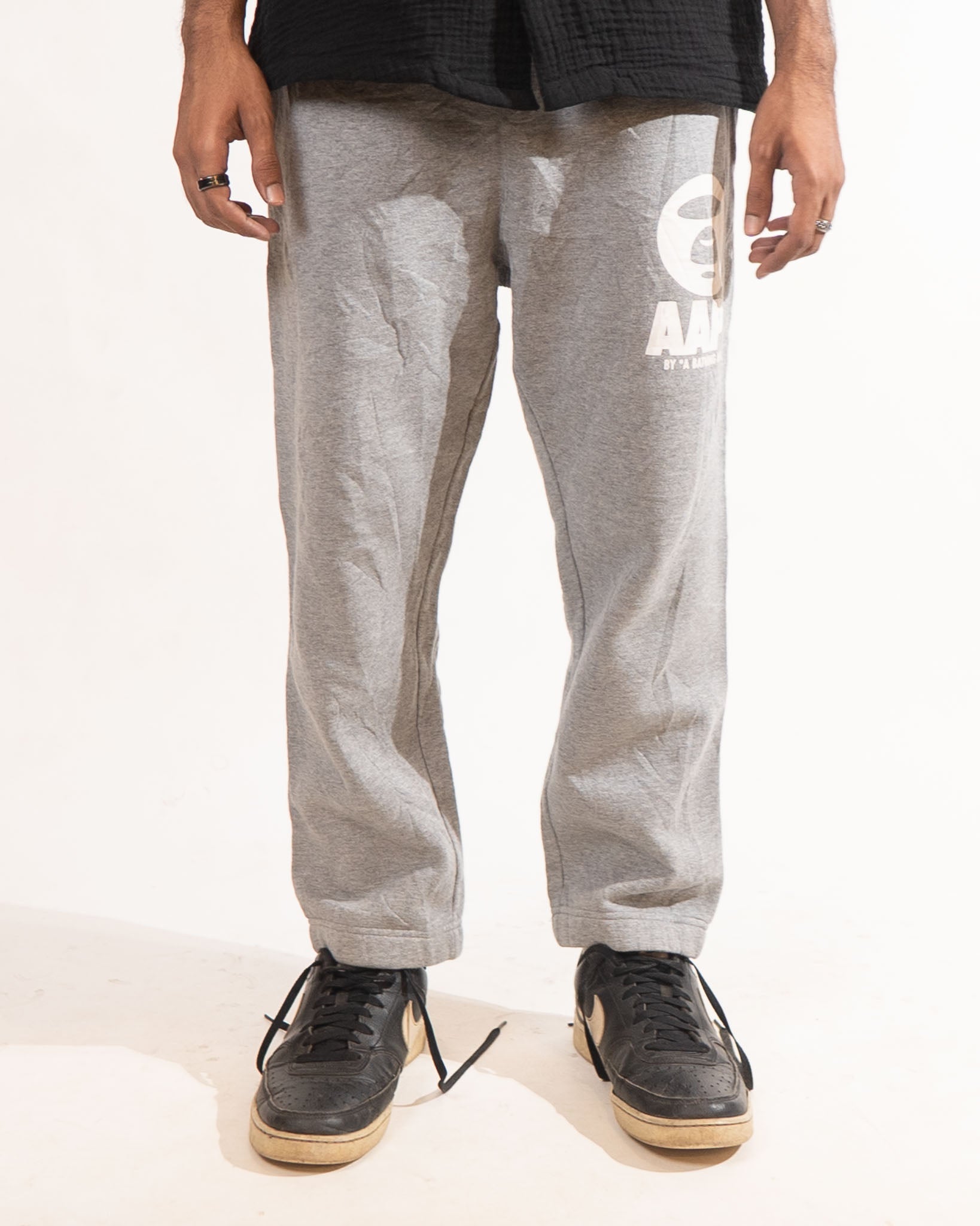 Bape Grey Logo Sweatpants