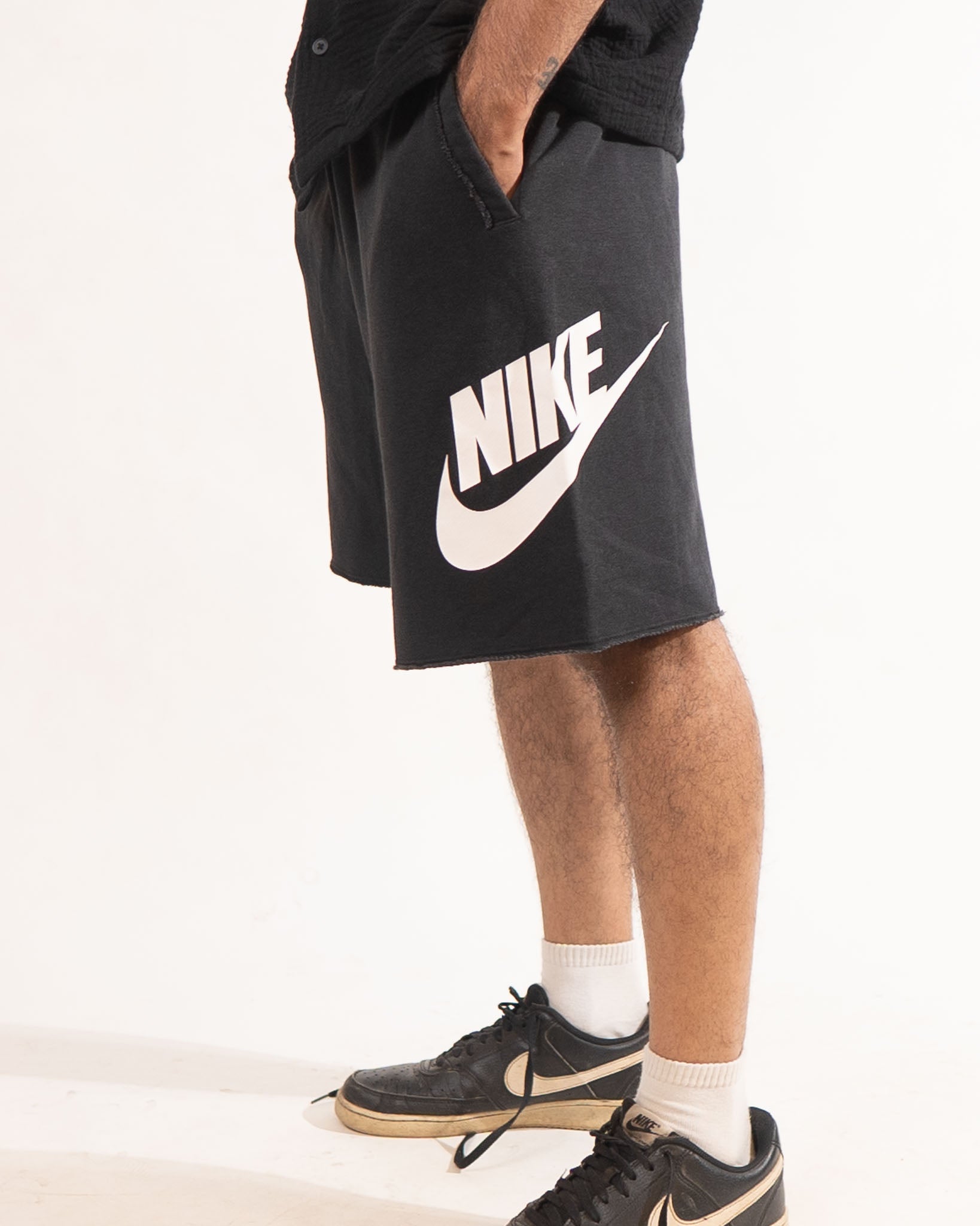 Nike Black logo printed shorts
