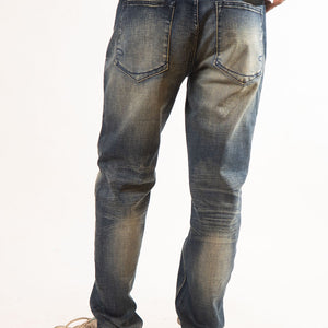Staple Acid Wash Blue Ripped Denim