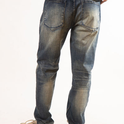 Staple Acid Wash Blue Ripped Denim