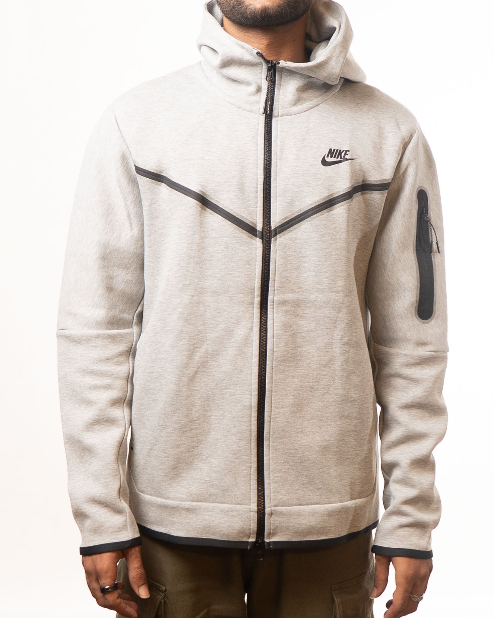 Nike Grey Windrunner Zipper Hoodie