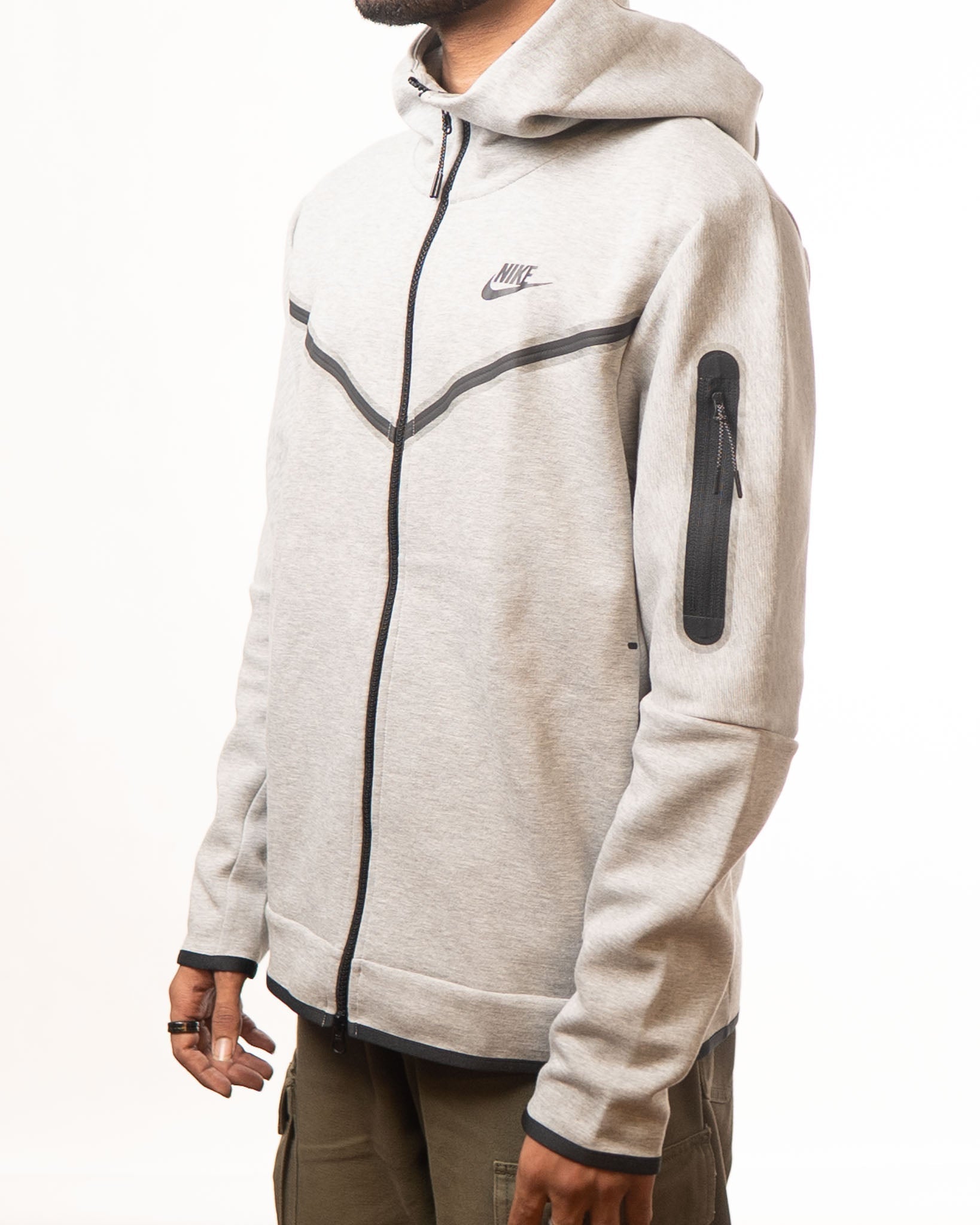 Nike Grey Windrunner Zipper Hoodie