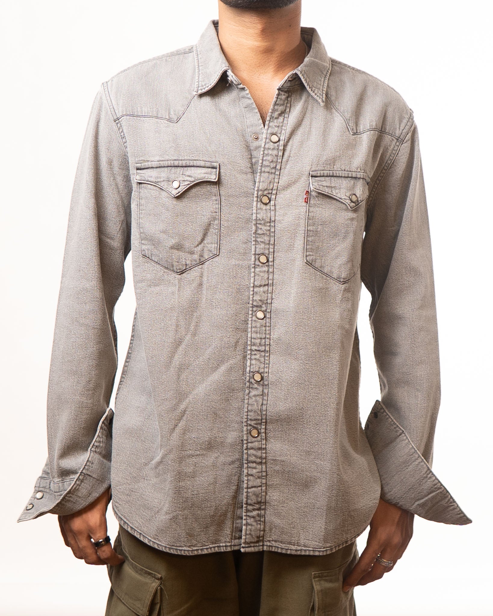 Levis Light Grey Denim Shirt