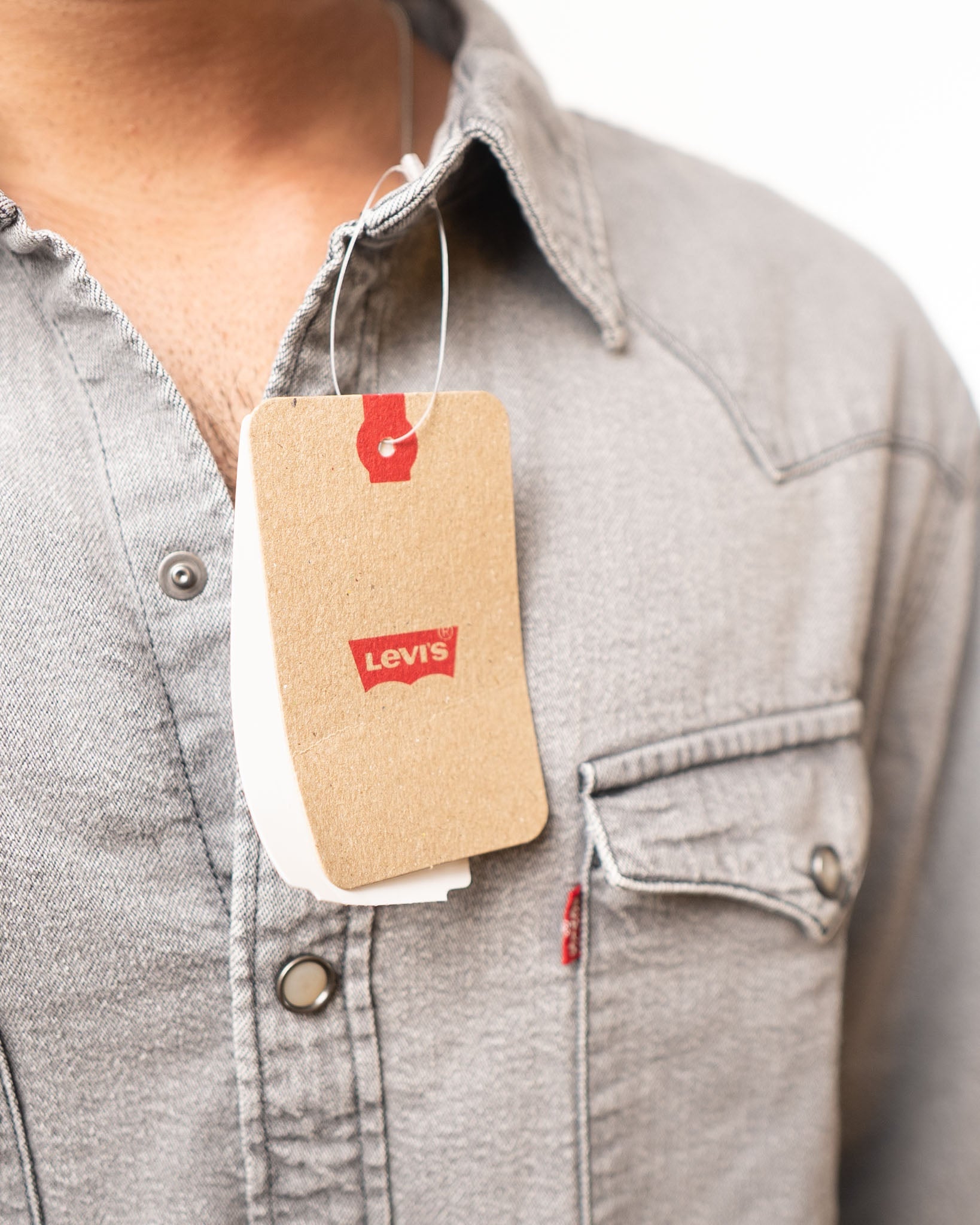 Levis Light Grey Denim Shirt