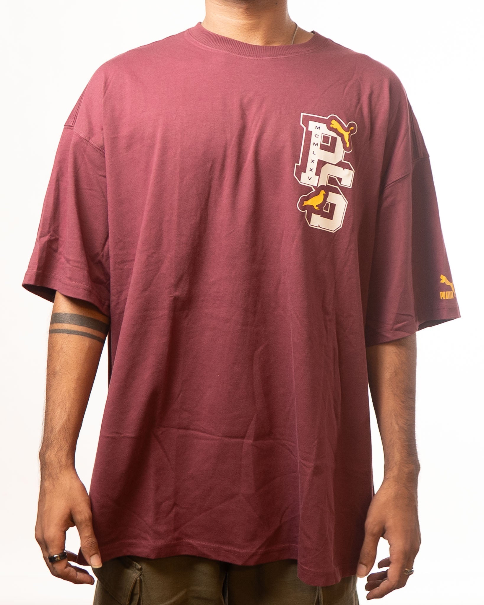 Puma X Staple Red Graphic Print Loose Fit Tshirt