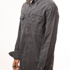 Levis Washed Black Slim Fit Denim Shirt