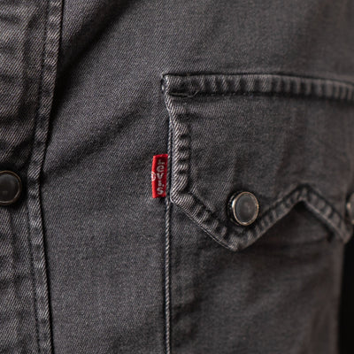 Levis Washed Black Slim Fit Denim Shirt