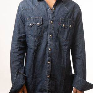 Levis Blue Slim Fit Denim Shirt