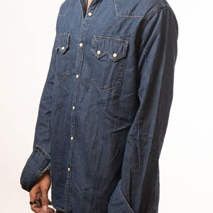 Levis Blue Slim Fit Denim Shirt