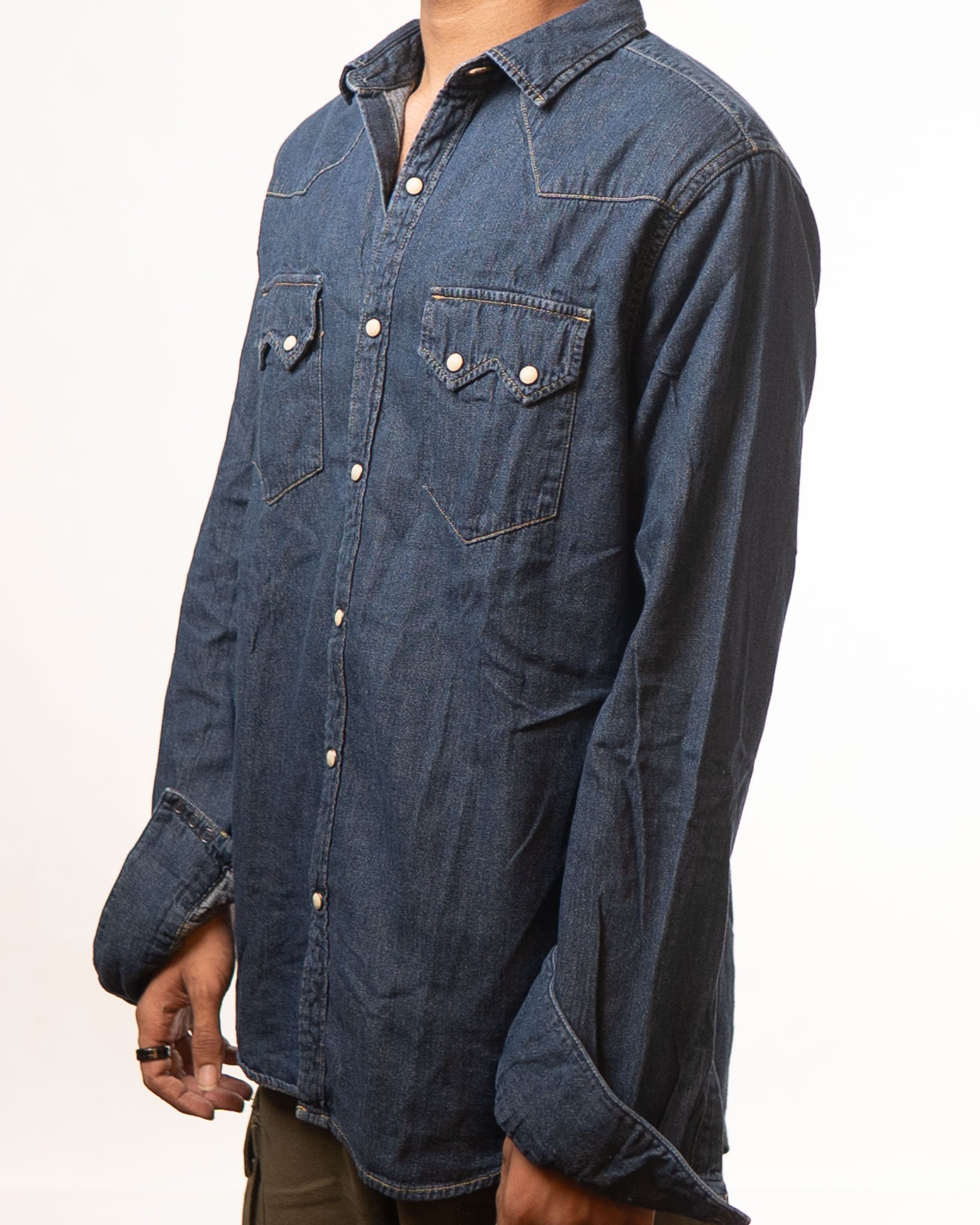 Levis Blue Slim Fit Denim Shirt
