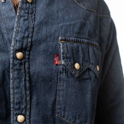 Levis Blue Slim Fit Denim Shirt