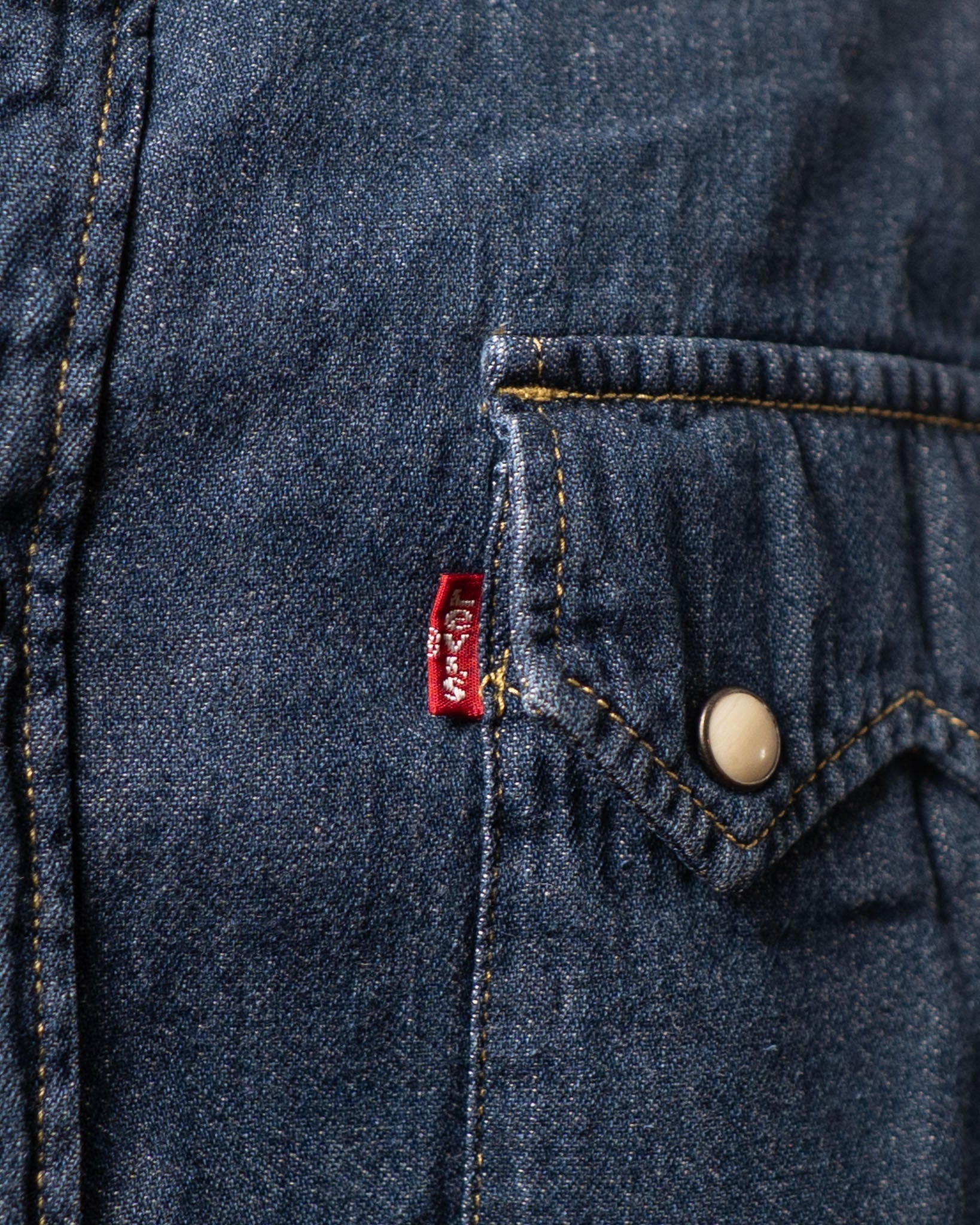 Levis Blue Slim Fit Denim Shirt
