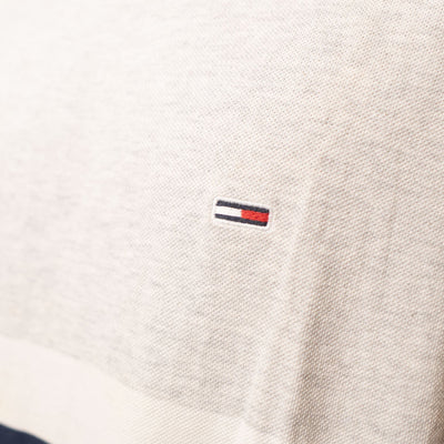 Tommy Hilfiger Grey White Blue Colourblocked Tshirt