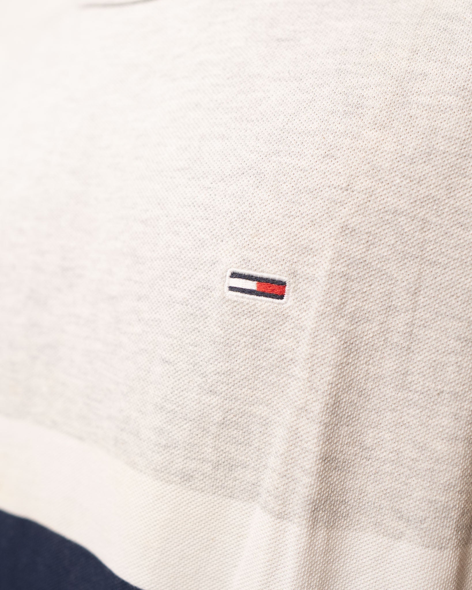 Tommy Hilfiger Grey White Blue Colourblocked Tshirt
