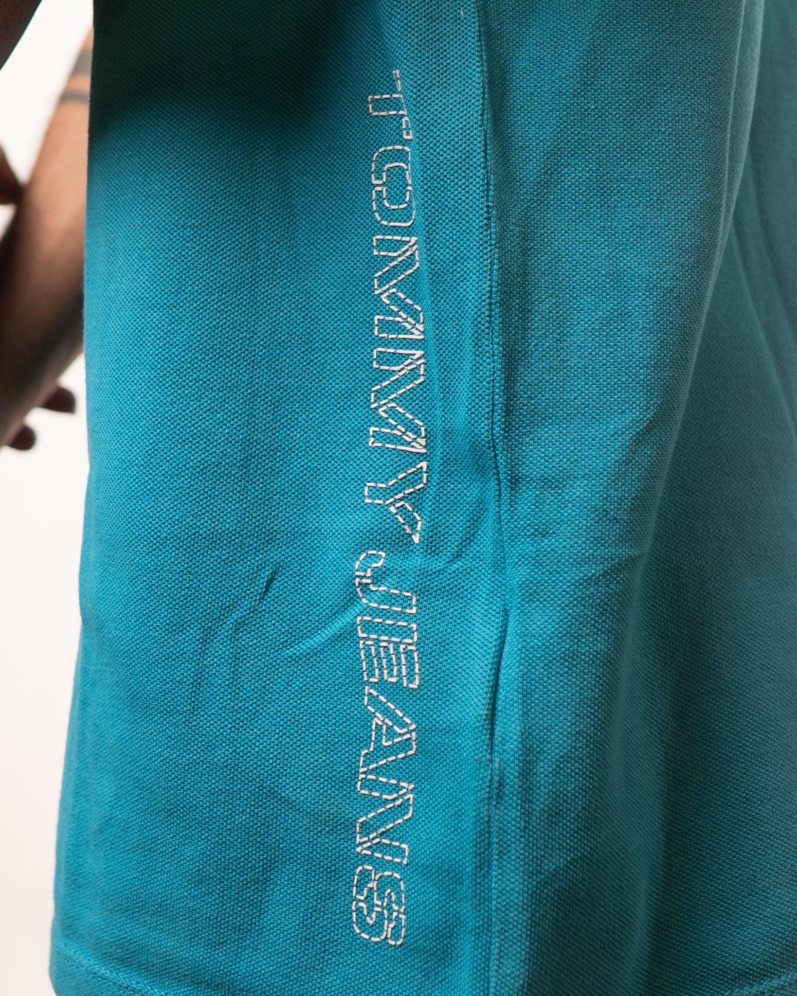Tommy Hilfiger Grey White Blue Colourblocked Tshirt