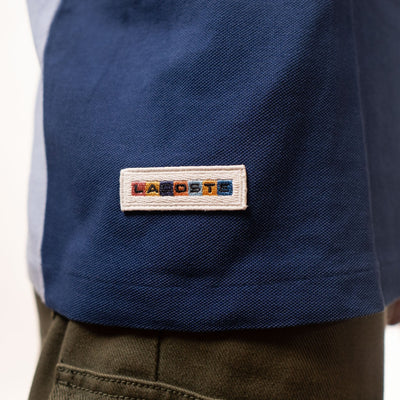 Lacoste Blue Lavender Colourblocked Tshirt